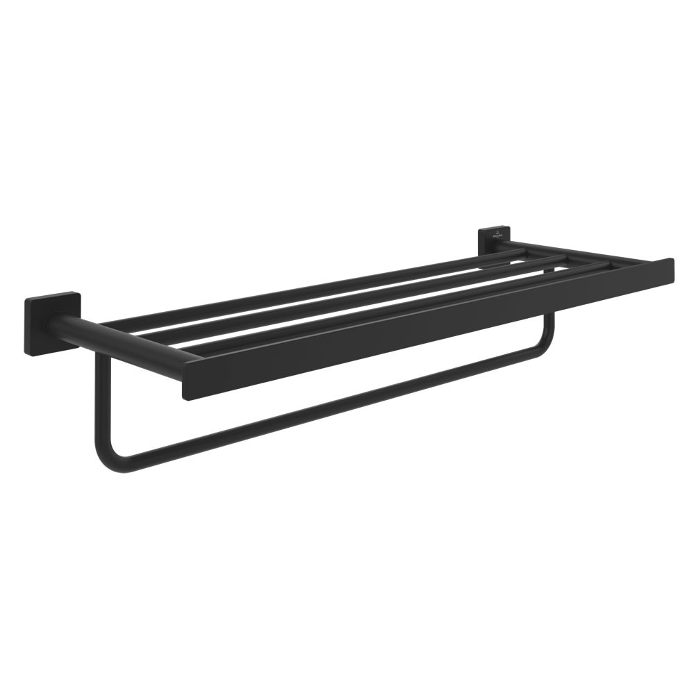 Cutout image of Villeroy & Boch Elements Striking Matt Black 595mm Towel Rack